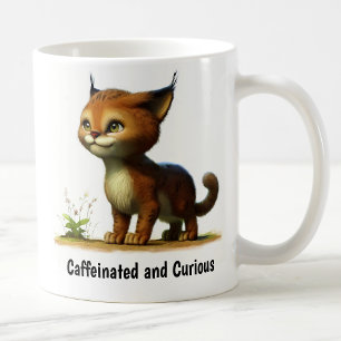 A Digital Painting of a Cute Lynx Coffee Mug