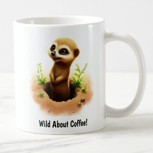 A Digital Painting of a Cute Meerkat Coffee Mug