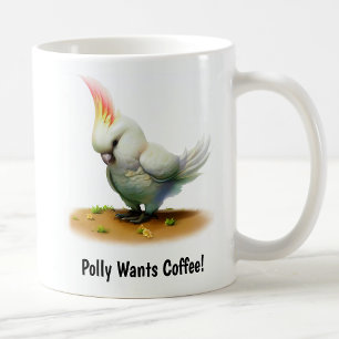 A Digital Painting of a Major Mitchell's Cockatoo Coffee Mug