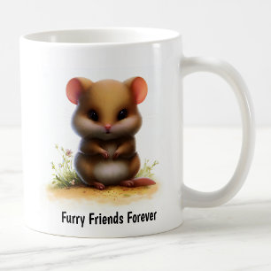 A Digital Painting of a Very Cute Dormouse Coffee Mug