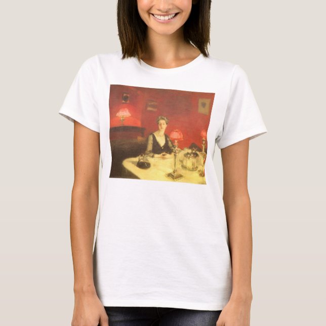 A Dinner Table at Night by John Singer Sargent T-Shirt (Front)