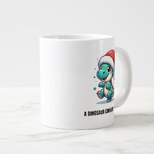 A Dinosaur Can Have Fun Too! Large Coffee Mug