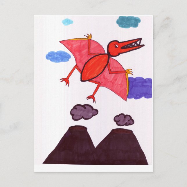 A dinosaur postcard (Front)