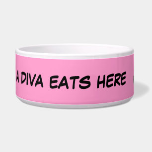 A DIVA EATS HERE Pet Bowl