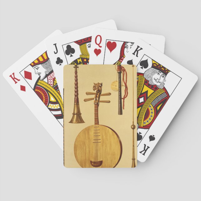 A dizi, a sona, a yueqin, Chinese, a Japanese hich Playing Cards (Back)