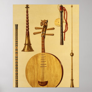 A dizi, a sona, a yueqin, Chinese, a Japanese hich Poster