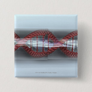 A DNA strand in a capsule 15 Cm Square Badge