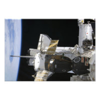 A docked Soyuz spacecraft