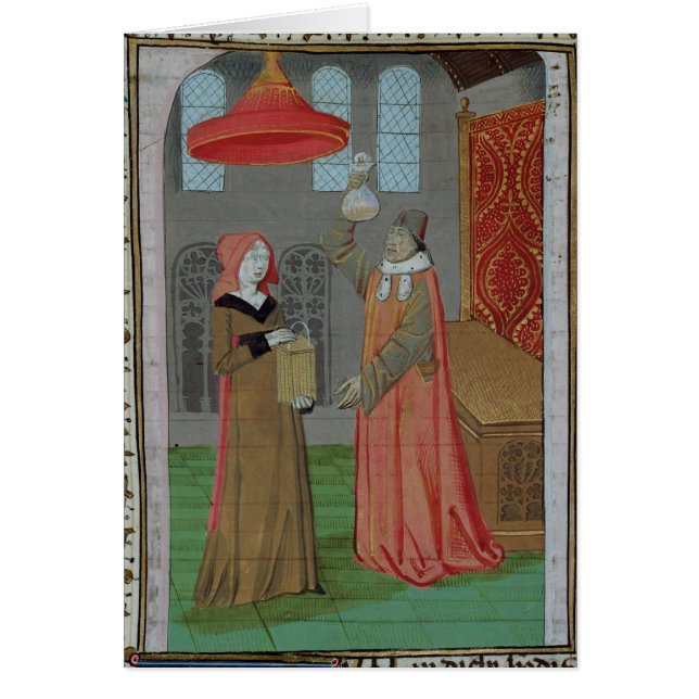 A doctor examining St. Elizabeth's urine (Front)