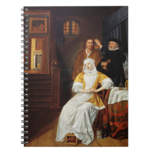 A Doctor Visiting a Young Lady in a Bedroom (oil o Notebook