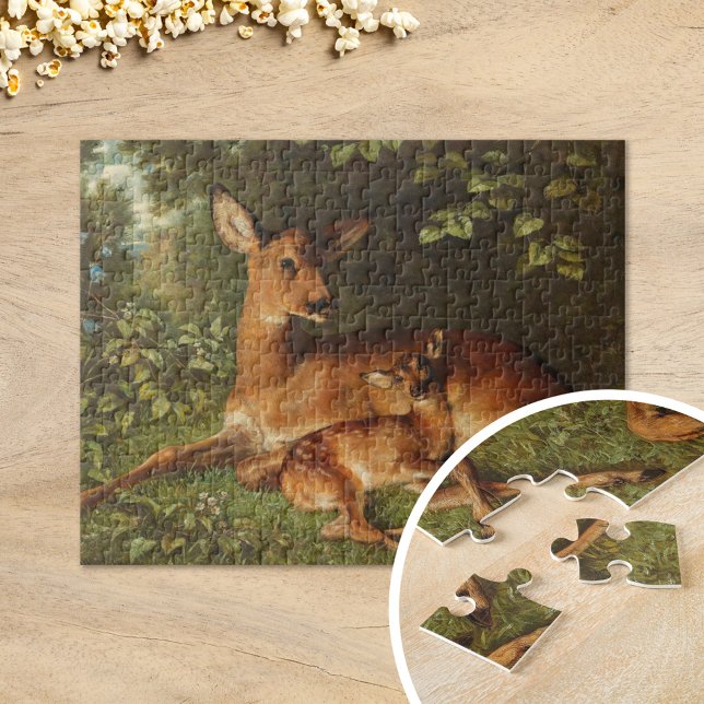 A Doe with Fawn | Carl Schweninger, Jr. Jigsaw Puzzle (Creator Uploaded)