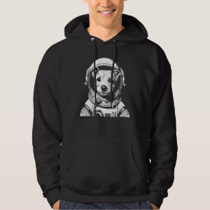 A Dog Astronaut in Space Illustration For Dog Mom  Hoodie