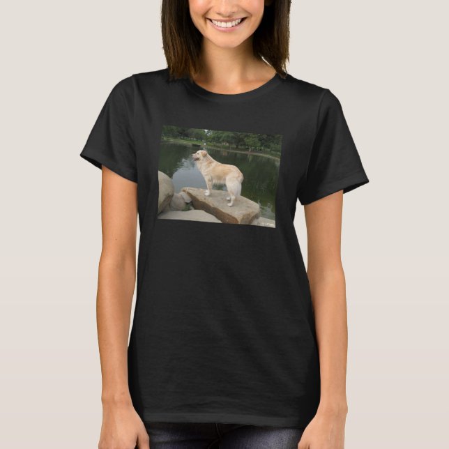 A Dog At A Pond T-Shirt (Front)