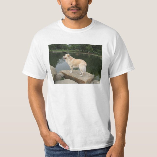 A Dog At A Pond T-Shirt (Front)