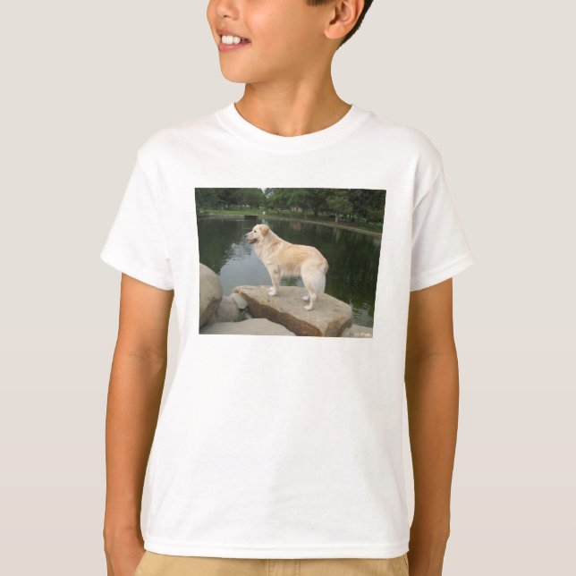 A Dog At A Pond T-Shirt (Front)