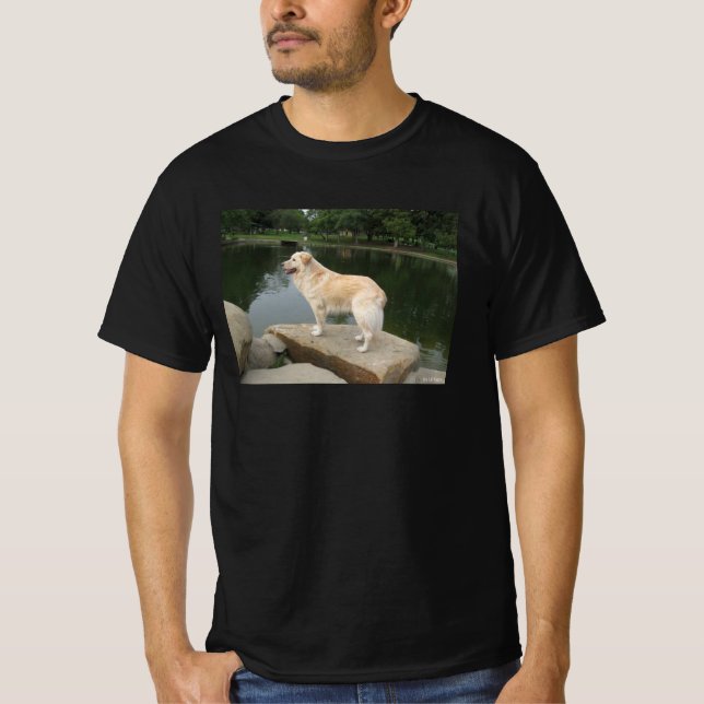 A Dog At A Pond T-Shirt (Front)