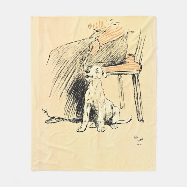 A Dog Day Pl 12 (1902) Cecil Charles Windsor  Fleece Blanket (Front)