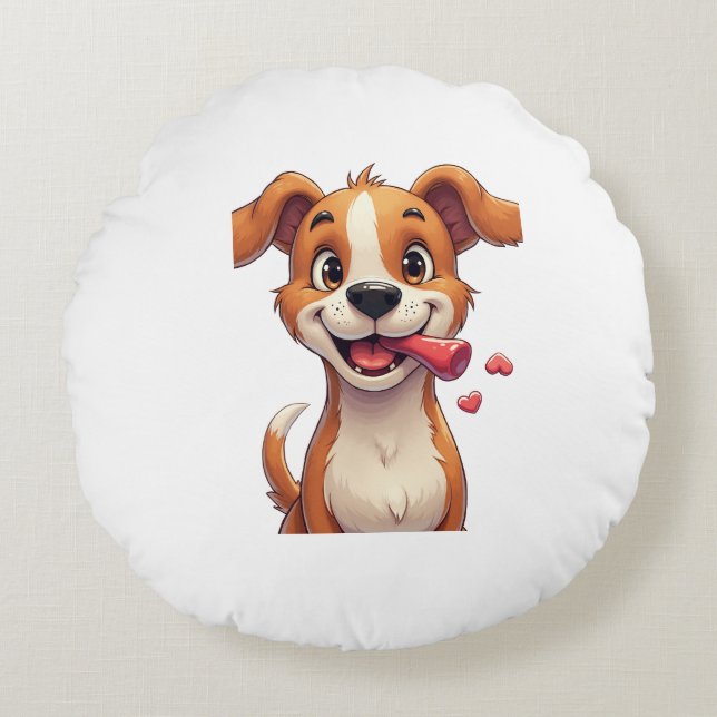 A Dog Smiling Pillow Cushion (Front)