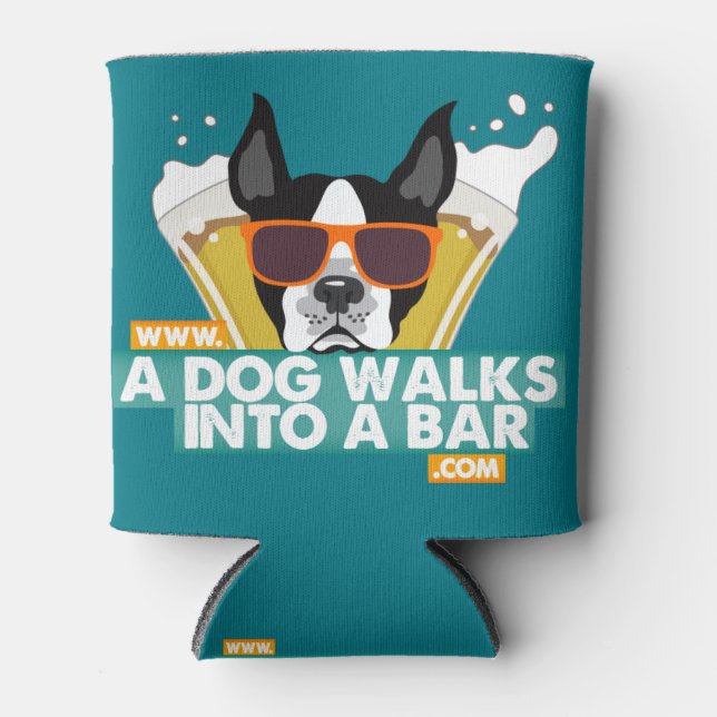 A Dog Walks into a Bar - Colour Beer Coozie (Front)
