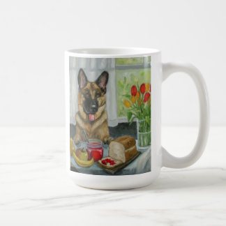 "A Doggie Snack" beautiful german shepherd Coffee Mug