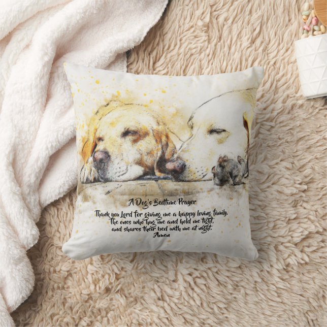 A Dog's Bedtime Prayer Cushion (Blanket)