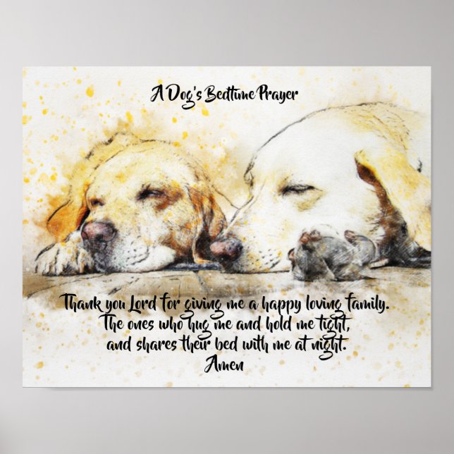 A Dog's Bedtime Prayer Poster (Front)