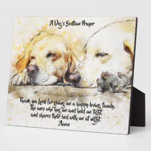 A Dog's Bedtime Prayer Tabletop Plaque