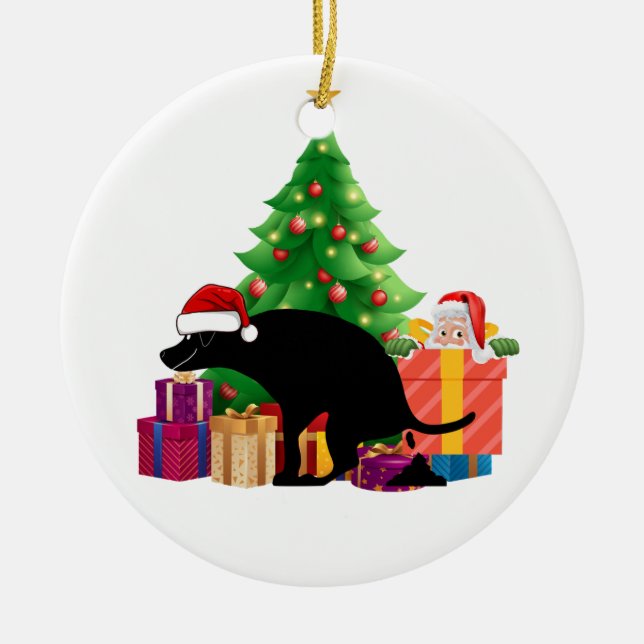 A Dog's Christmas Gift Ornament (Front)
