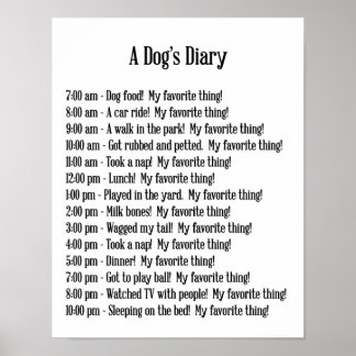 A Dog's Diary print