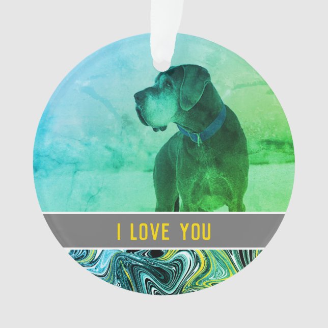 a dogs love ornament (Front)