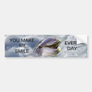 A dolphins best smile bumper sticker
