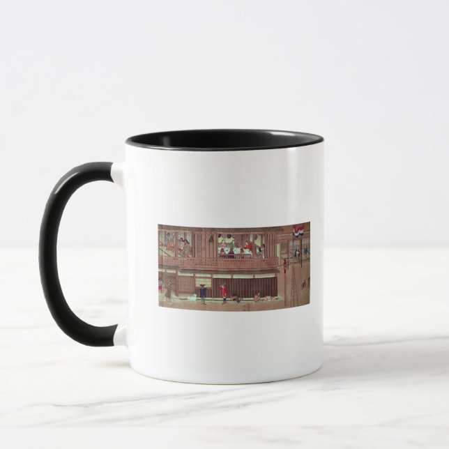 A domestic scene   of a scroll) mug (Left)