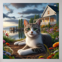 A Domestic Shorthair Cat in a Rural Setting
