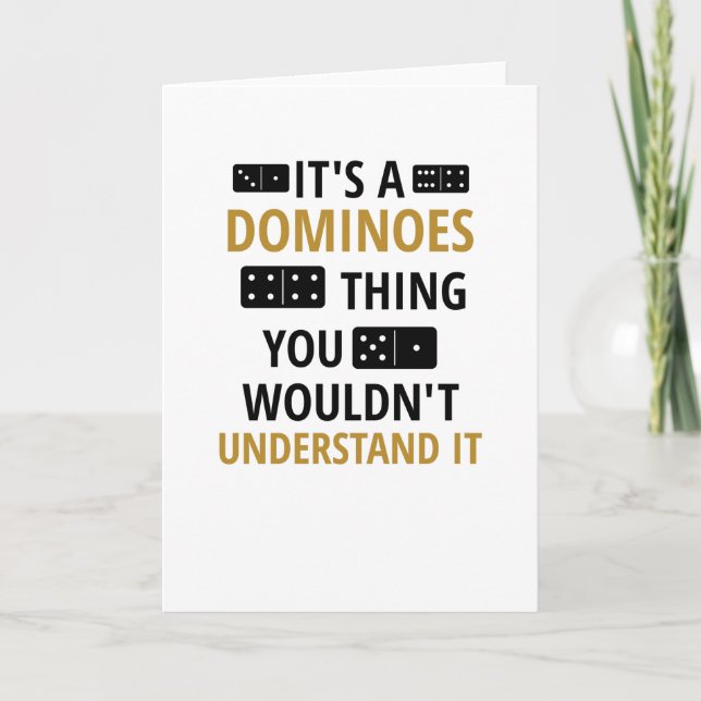 A Dominoes Thing | Dominoes Player Dominoes Lovers Card (Front)