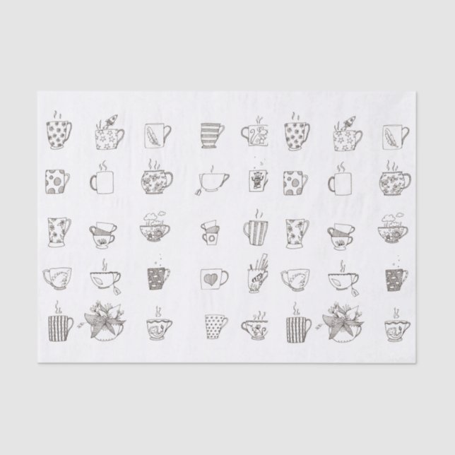 A doodle cup of tea - tissue paper (Front)