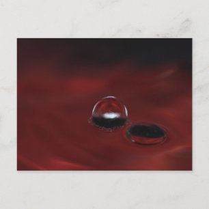 A double bubble on a red water postcard