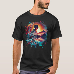 A double exposure art a silhouette T-Shirt