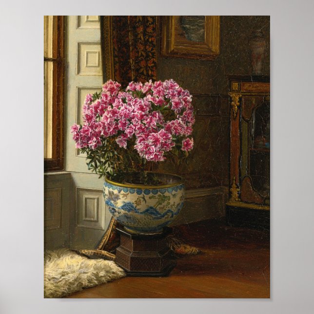 A Double Pink Azalea | Jessica Hayllar Poster (Front)