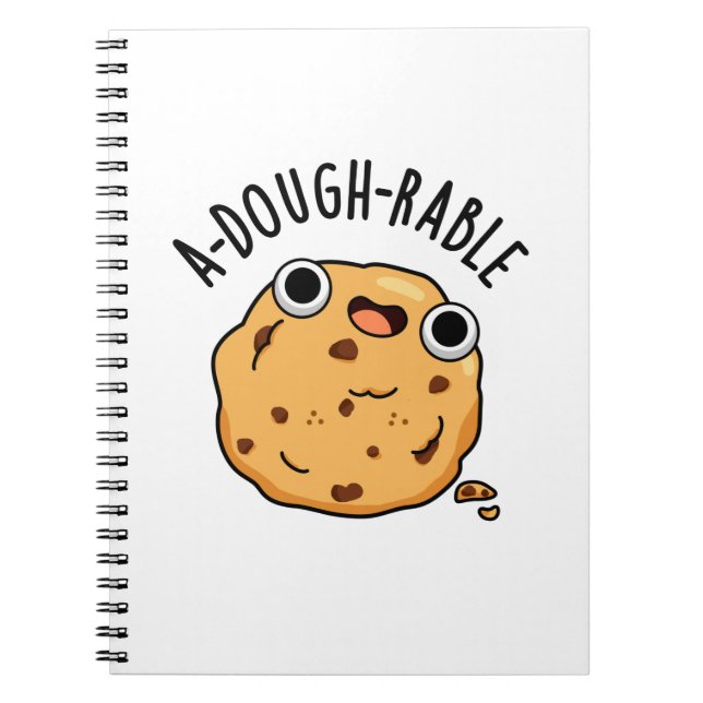 A-dough-rable Funny Cookie Pun  Notebook (Front)