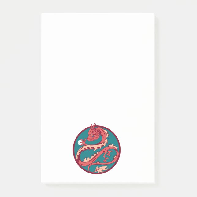 A Dragon and his Magical Pearl Post-it Notes (Front)