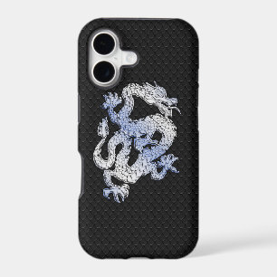 A Dragon expression on Black Snake Skin Print