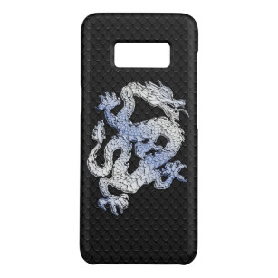 A Dragon expression on Black Snake Skin Print Case-Mate Samsung Galaxy S8 Case
