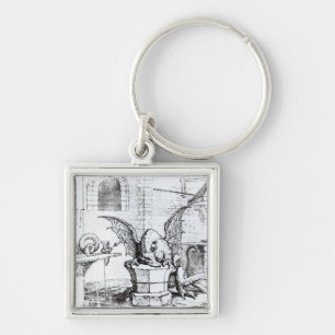 A Dragon in a Workshop Key Ring