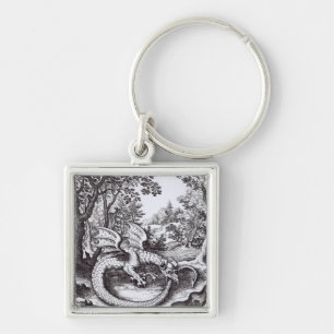 A Dragon in the Forest Key Ring
