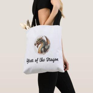 A Dragon Watercolor Year of the Dragon Tote Bag