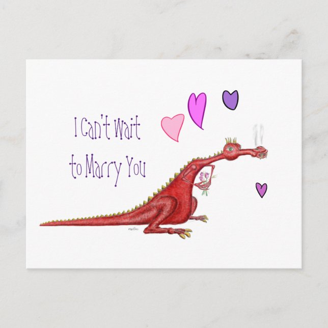 A Dragon with flowers Postcard (Front)