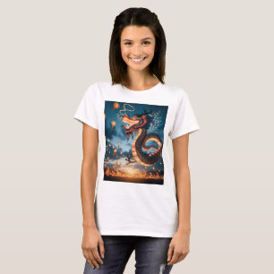 a dragon with lanterns in the background and a T-Shirt