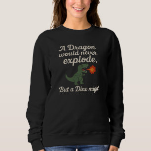 A Dragon Would Never Explode But A Dino Might Sweatshirt