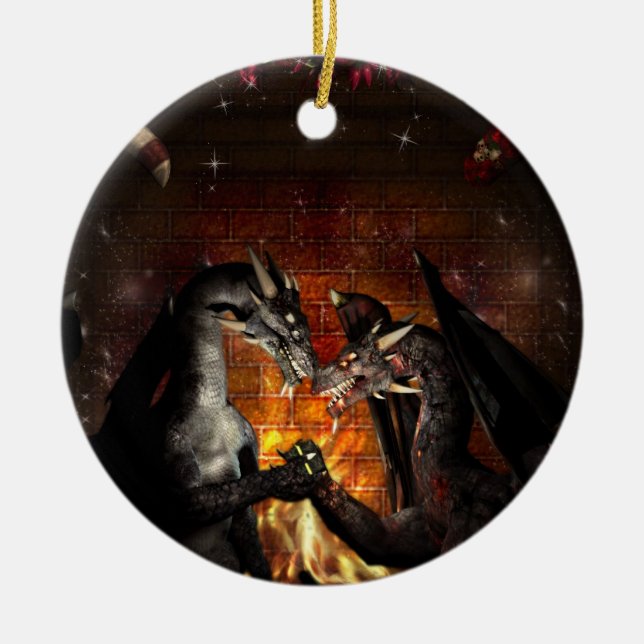 A Dragon's Christmas Eve Ornament (Front)