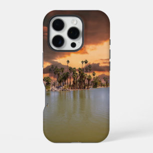 a dramatic sunset at Encanto Park iPhone 16 Pro Case